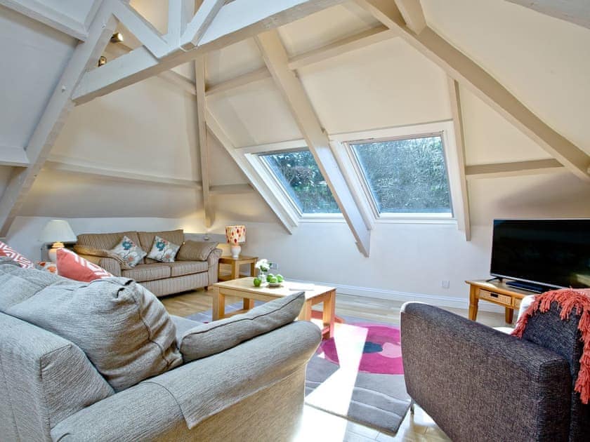 Spacious living area | Coombery Loft - Tuckenhay Mill, Bow Creek, between Dartmouth and Totnes
