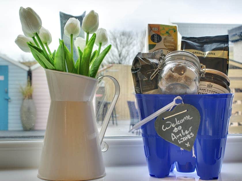 Generous welcome pack | Amber Waves, Seahouses