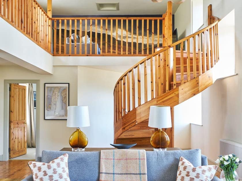 Stairs to cinema room | Midcraigs, Glencraigs, near Campbeltown