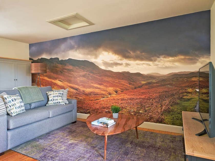 Relaxing cinema area on the gallery | Midcraigs, Glencraigs, near Campbeltown