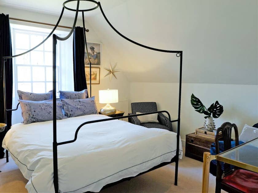 Four Poster bedroom | The Royal Castle Apartment - Dunskey Estate, Portpatrick, near Stranraer