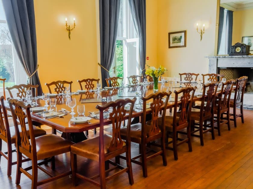 Spacious dining room | Dalnaglar Castle - Dalnaglar Castle And Cottages, Glenshee, Cairngorms