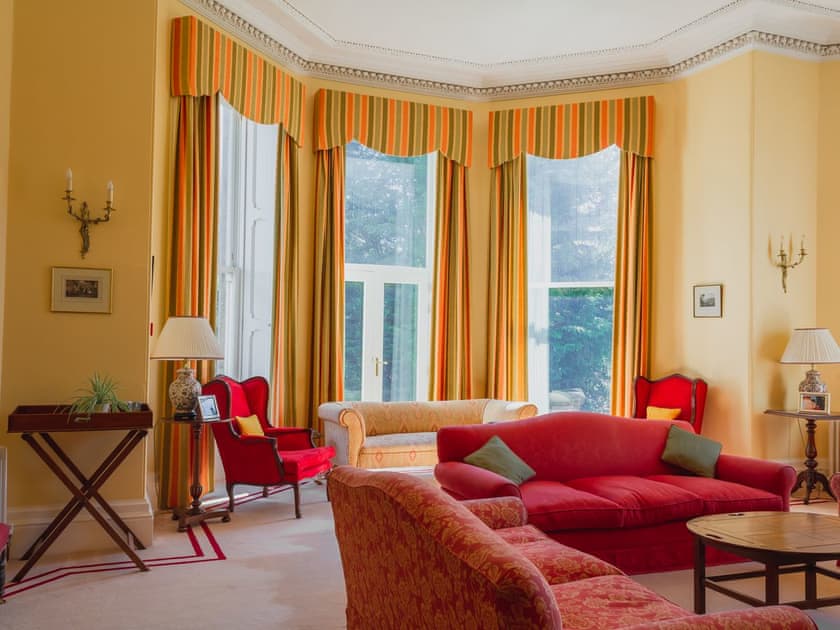 Vibrant second living room | Dalnaglar Castle - Dalnaglar Castle And Cottages, Glenshee, Cairngorms