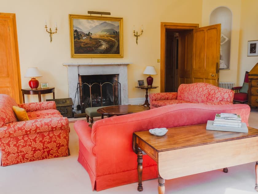 Vibrant second living room | Dalnaglar Castle - Dalnaglar Castle And Cottages, Glenshee, Cairngorms