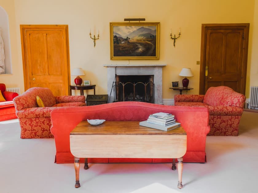 Vibrant second living room | Dalnaglar Castle - Dalnaglar Castle And Cottages, Glenshee, Cairngorms