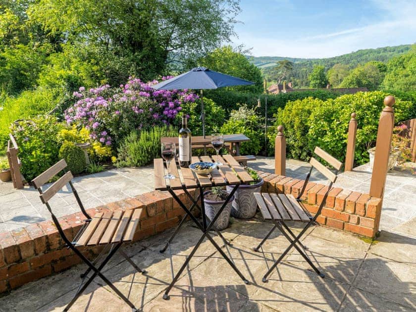 Sitting-out-area | Poirot Cottage - Coppers Cottages, Lyme Regis