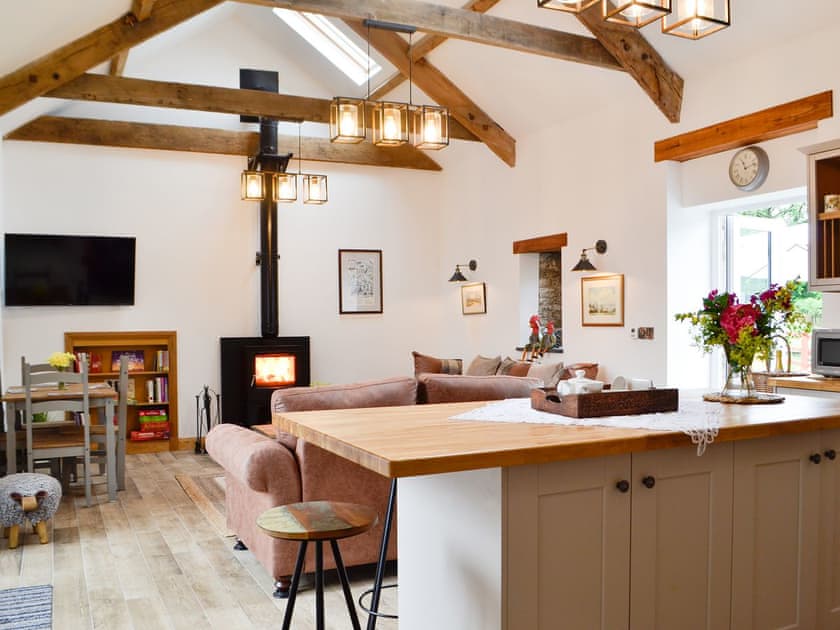 Open plan living space | Sgubor Llwyndu, Betws, near Ammanford