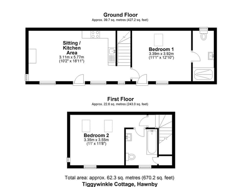 Floor plan | Tiggywinkle Cottage, Hawnby, near Helmsley
