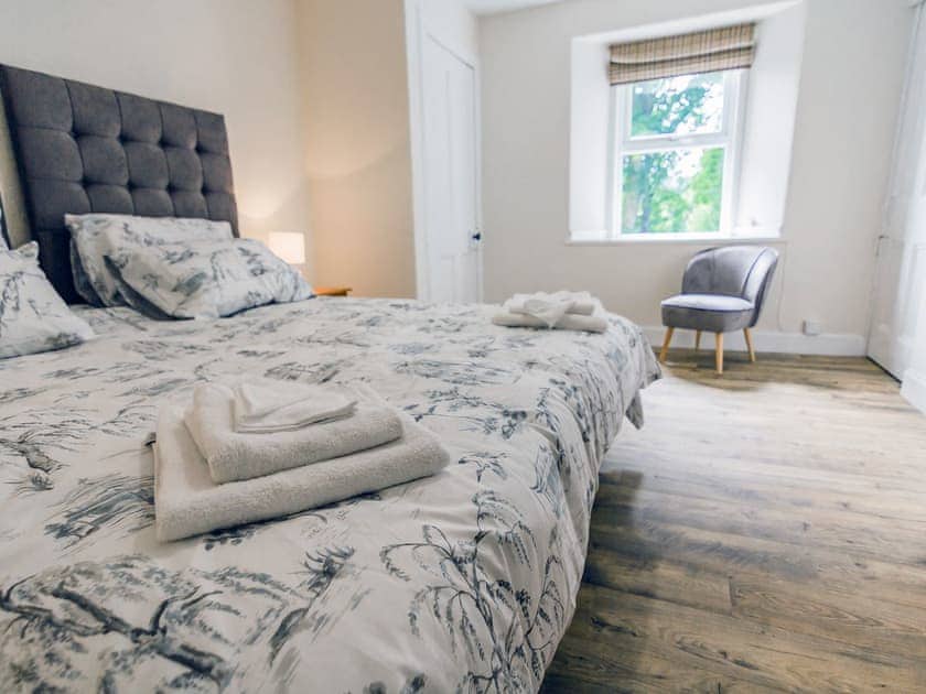 Spacious twin bedroom (bedroom 2) | Keepers Cottage - Dalnagar Castle And Cottages, Glenshee, near Blairgowrie