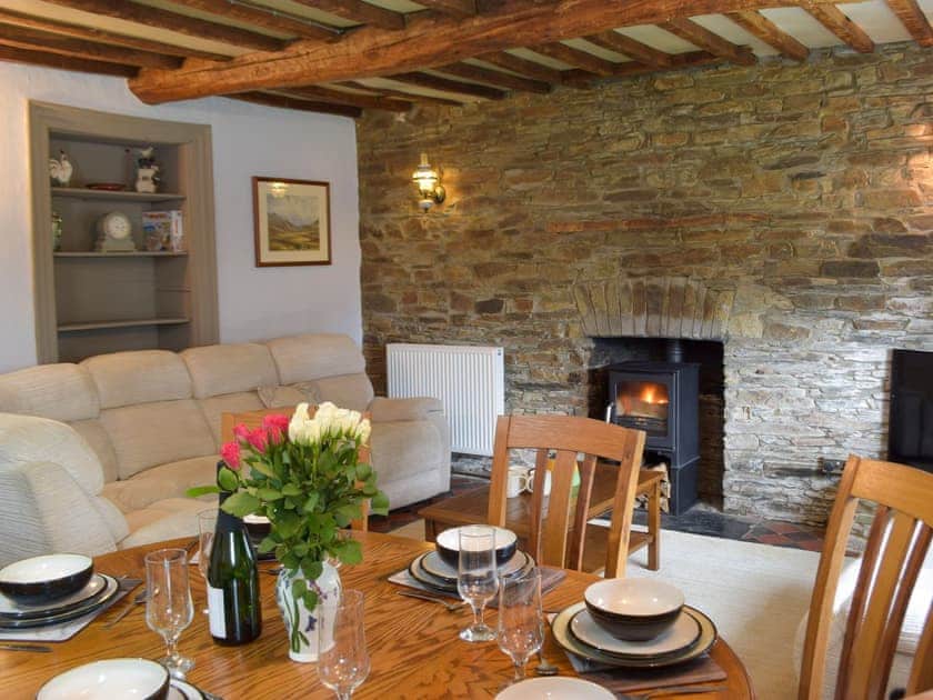 Living room/dining room | The Farmhouse - Morlogws Farm Holiday Cottages, Capel Iwan, near Newcastle Emlyn