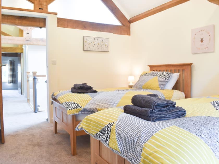 Twin bedroom | North Barn - Monkleigh Court, Monkokehampton, near Okehampton