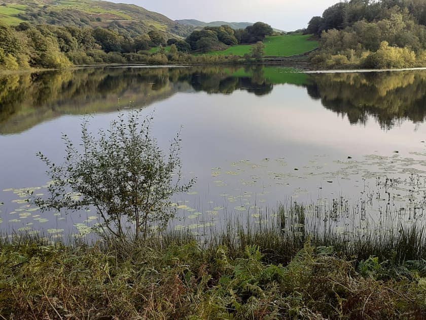 Llyn Tecwyn Isaf - Popular fishing lake close to the property | The Barn, Talsarnau, near Harlech