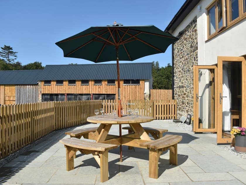 Sitting-out-area | North Barn - Monkleigh Court, Monkokehampton, near Okehampton