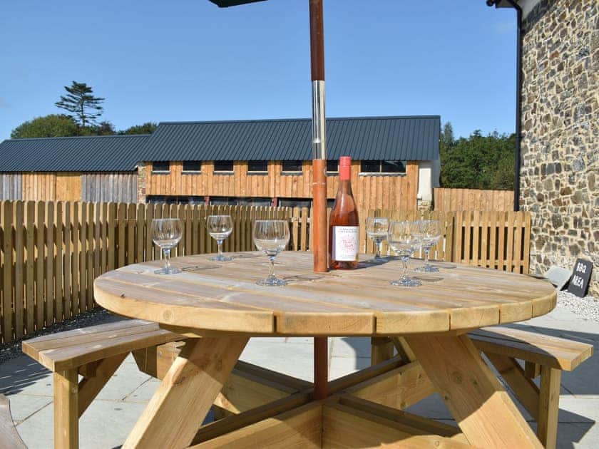 Sitting-out-area | North Barn - Monkleigh Court, Monkokehampton, near Okehampton