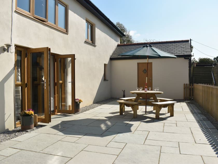 Sitting-out-area | North Barn - Monkleigh Court, Monkokehampton, near Okehampton