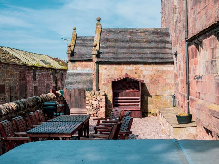 Sitting-out-area | Dairy House Farm, Horton, near Leek