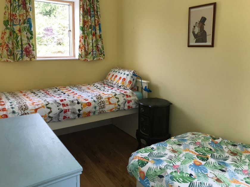 Bedroom 3, 1st floor,2 single beds made up for children | Wester Auchleuchrie, Memus, near Kirriemuir