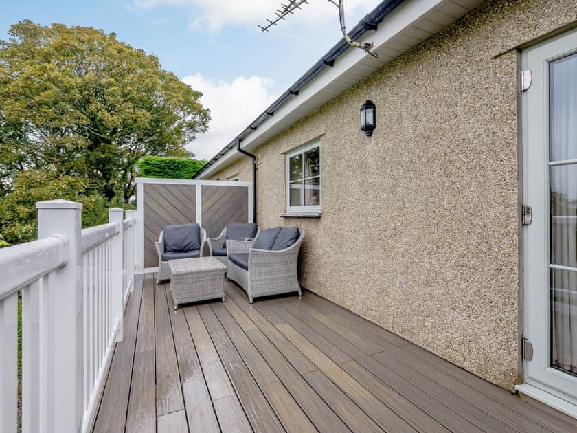 Decking | Ysgubor - Rhyddallt Ganol Cottages, Caethro, near Caernarfon
