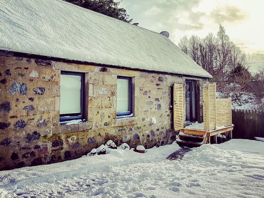 Exterior in Winter | The Bakehouse At Caman House - Caman House, Newtonmore