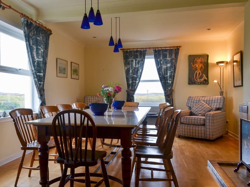 Dining room | Sunrise Apartment, Lochmaddy