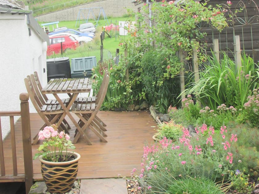 Attractive outdoor area | Seaton Cottage, Collieston, near Ellon