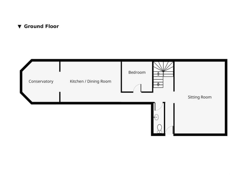 Floor plan of ground floor | High Street, Kirkcudbright