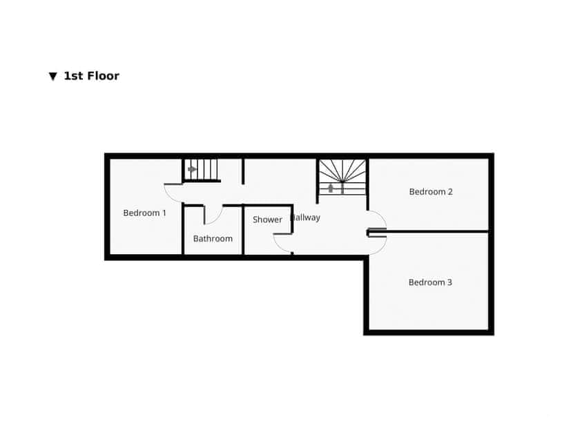Floor plan of first floor | High Street, Kirkcudbright