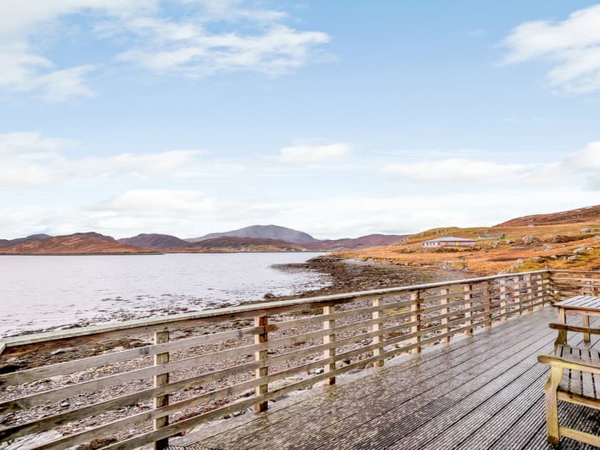 Decking | Riof Ocean Cottage - Riof Cottages, Reef, Isle of Lewis
