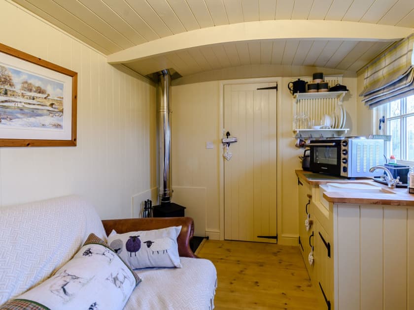 Fully equipped open plan living space | The Lambing Shed, South Hiendley, near Hemsworth