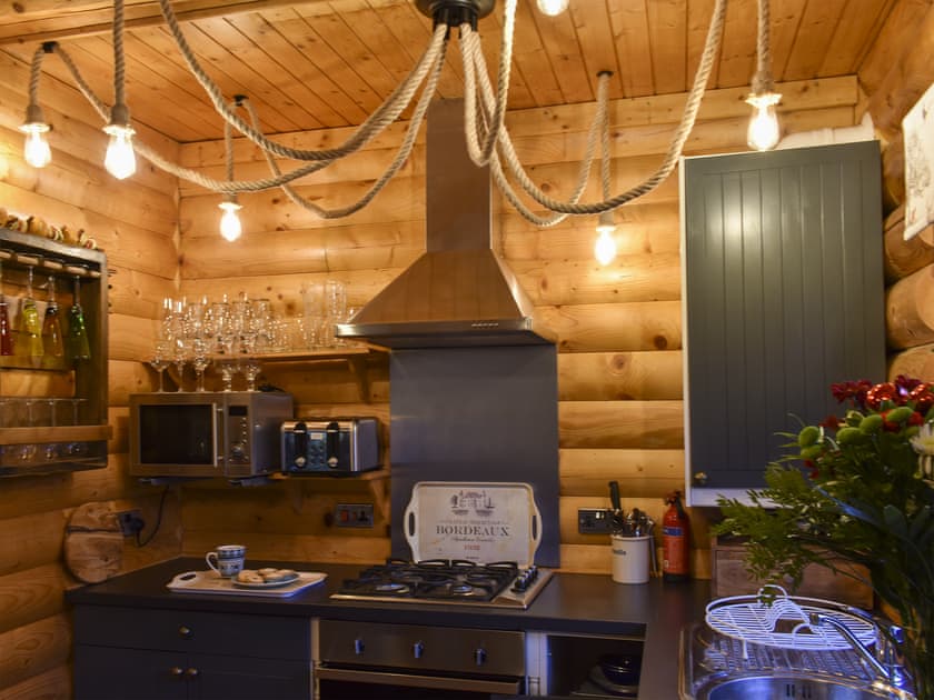 Kitchen | Howburn Log Cabin, Melkridge
