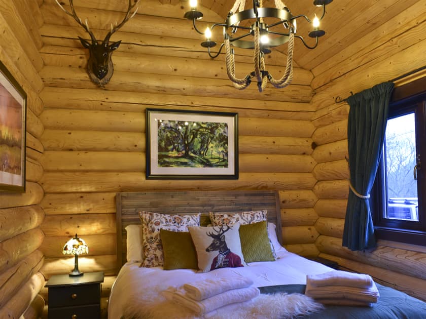 Double bedroom | Howburn Log Cabin, Melkridge