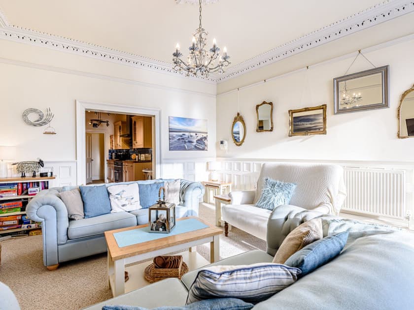 Well-furnished living area | Apartment 1, Aberdovey