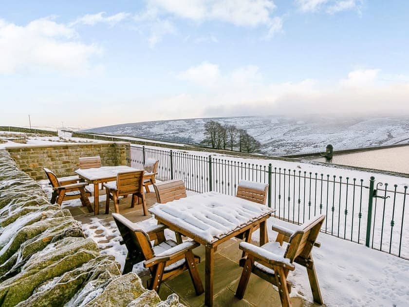 Sitting-out-area | Shepherds Nook - Windleden Farm Cottages, Don View, near Dunford Bridge