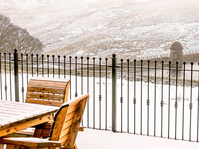 Patio | Waters Edge - Windleden Farm Cottages, Don View, near Dunford Bridge