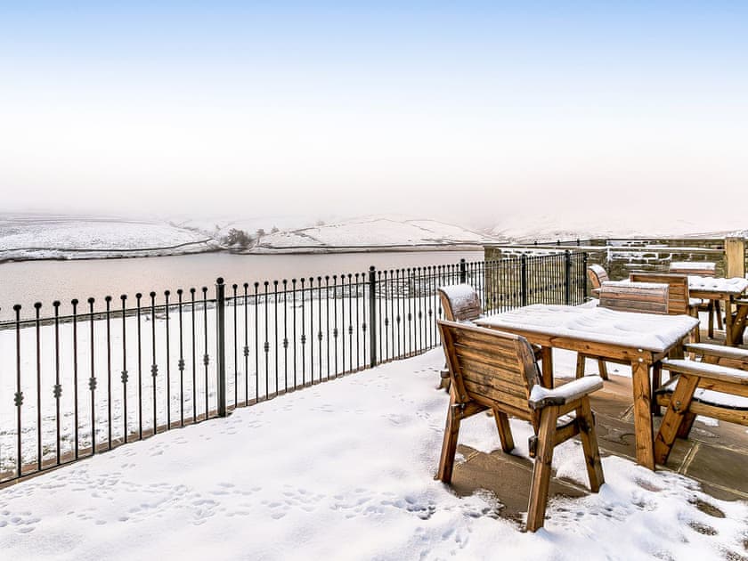 Patio | Waters Edge - Windleden Farm Cottages, Don View, near Dunford Bridge