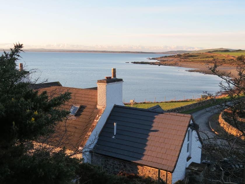 Looking over Luce Bay from above the cottage | Fisherman&rsquo;s Cottage, Stairhaven by Glenluce