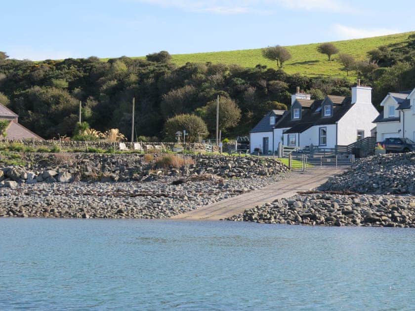 View of the cottage from the sea | Fisherman&rsquo;s Cottage, Stairhaven by Glenluce