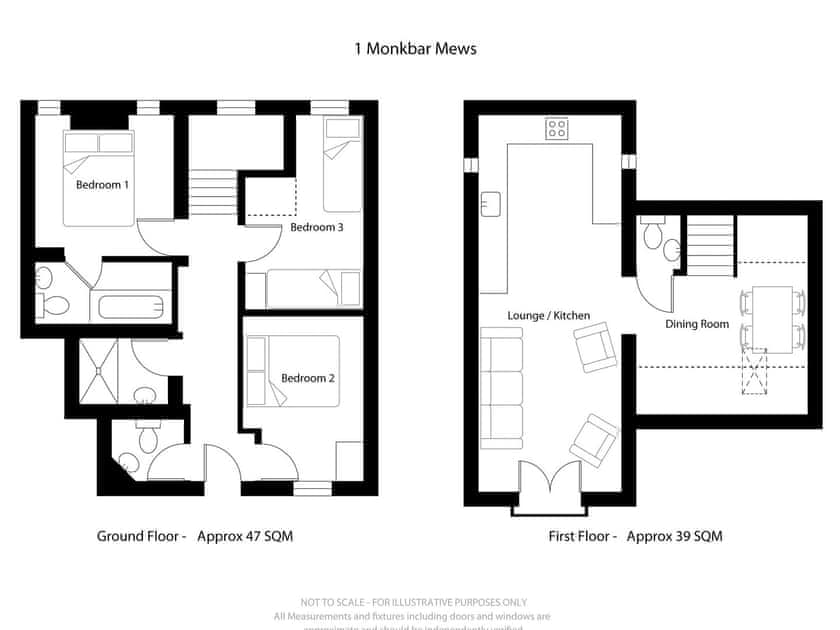 Floor plan | 1 Monkbar Mews - City Apartments, York