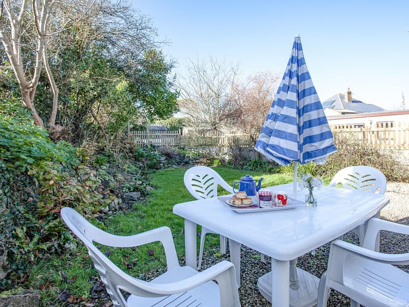 Patio | Bowjy Cottage, Cubert, Newquay