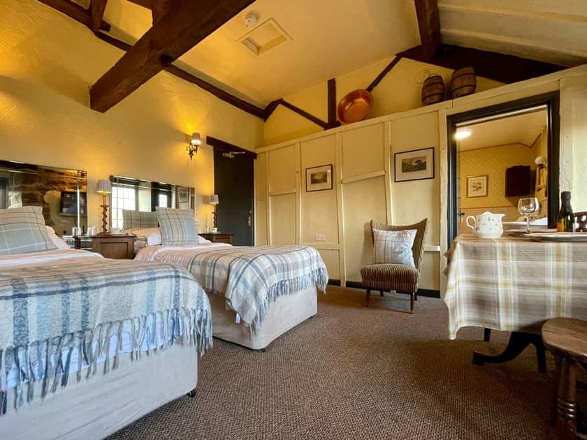 Twin bedroom | The Stables at Riber Hall, Riber, Matlock