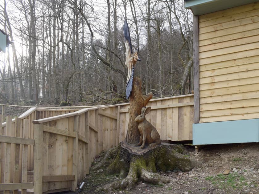 Outdoor area | Red Kite Lodge - Acre Luxury Lodges, Stanner, near Kington