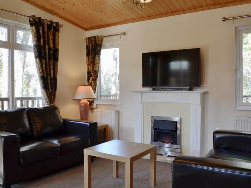 Living area | Lodge F - Royal Deeside Woodland Lodges, Dinnet, near Ballater
