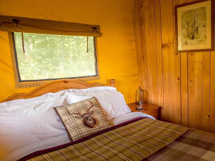 Double bedroom | Tent 1 Deerland - Manor Farm, Hooke, near Beaminster