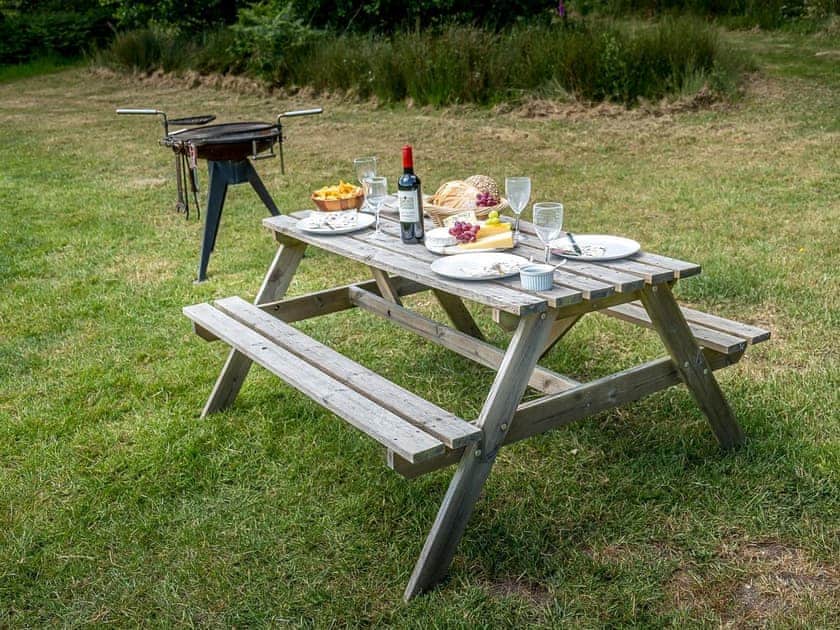 Outdoor eating area | Tent 1 Deerland - Manor Farm, Hooke, near Beaminster