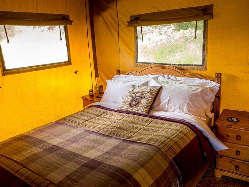Double bedroom | Tent 1 Deerland - Manor Farm, Hooke, near Beaminster