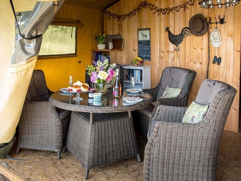Living area | Tent 1 Deerland - Manor Farm, Hooke, near Beaminster