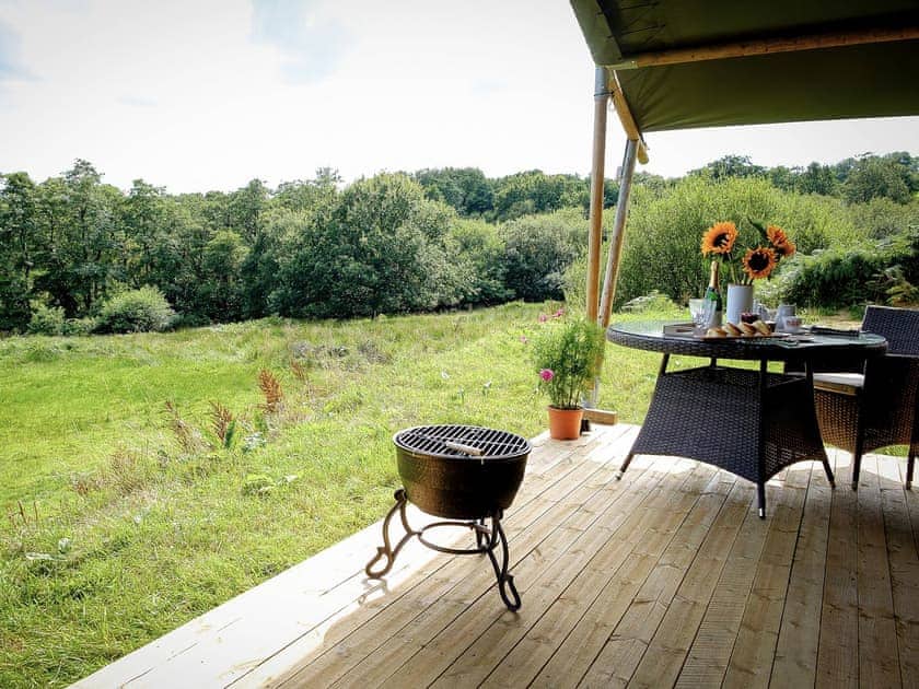 Decking | Tent 3 Oak Apple Lodge - Manor Farm, Hooke, near Beaminster