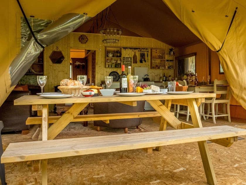 Sitting-out-area | Tent 2 Tanglewood - Manor Farm, Hooke, near Beaminster