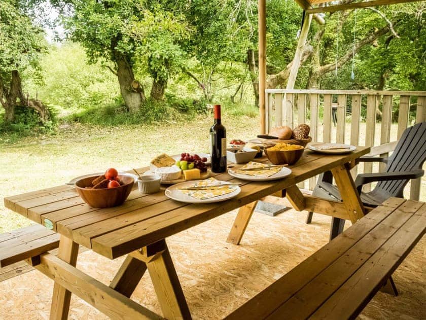 Sitting-out-area | Tent 2 Tanglewood - Manor Farm, Hooke, near Beaminster