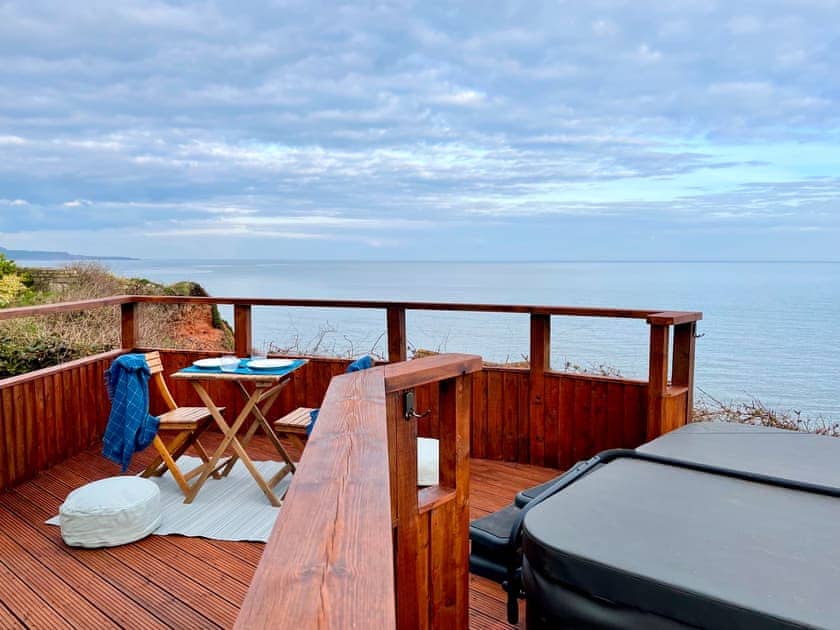 Even on a cloudy day, enjoy spectacular views of the sea and coastline towards Exmouth | Crows Nest, Dawlish